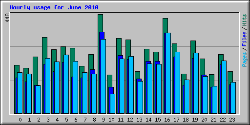 Hourly usage for June 2010