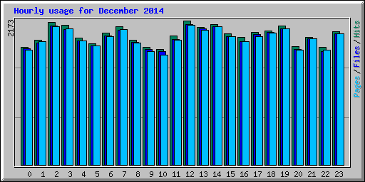 Hourly usage for December 2014