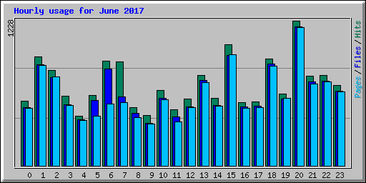 Hourly usage for June 2017